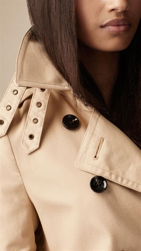 burberry throat latch|Burberry cropped trench coat.